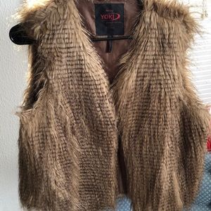Brown Faux Fur Vest